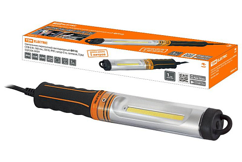 Светильник переносной светодиодный ФП10, COB 6 Вт, 360 лм, 230 В, IP65, шнур 5 м, сетевой, | SQ0306-0009 | TDM