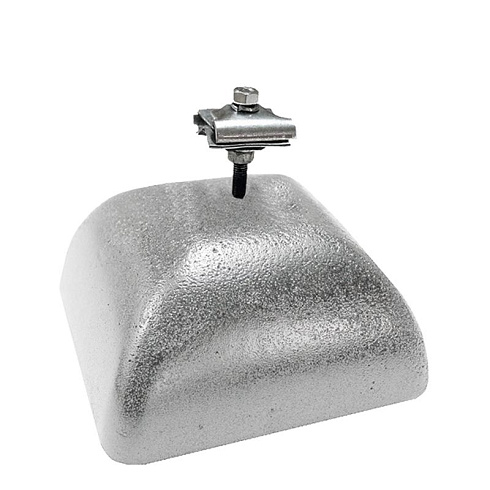 Держатель-зажим соединительный круглого проводника 8-10 мм, оцинк. с бетоном 3.5 кг|71925|Ezetek