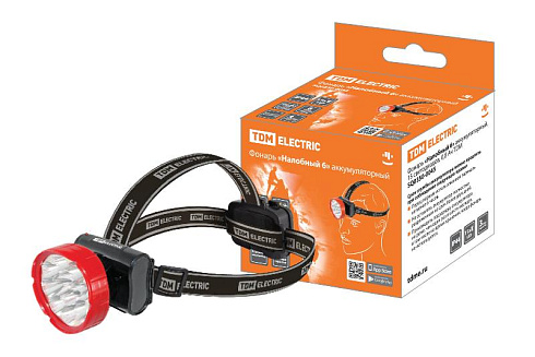 Фонарь «Налобный 6» аккумуляторный, 15 светодиодов, 0,8 Ач | SQ0350-0045 | TDM