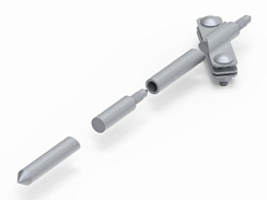 Комплект заземления L-3000 быстрый монтаж D16, гор. цинк, 392316 | МЗ-316-ГЦ |  Ostec