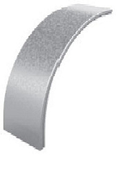 Крышка угла внешнего плавного 90 град. к лотку 150, толщ. 0,7 мм, Сендзимир цинк, 023550 | КУВТП90-150-0,7-R200-СЦ |  Ostec