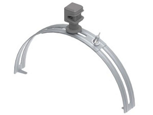 Держатель пластиковый на круглый конёк, гор. цинк, 394070 | МД-070-ГЦ |  Ostec