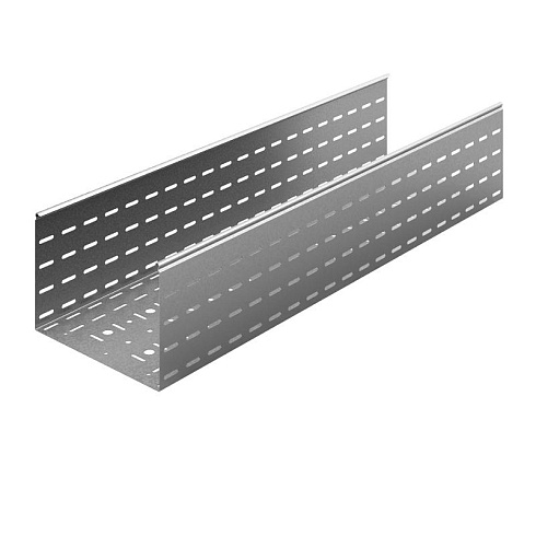 Универсальный лоток перфорированный 500х200х3000, толщ. 1,5 мм, Сендзимир цинк, 083002 | УЛП-500х200х3000-1,5-СЦ |  Ostec