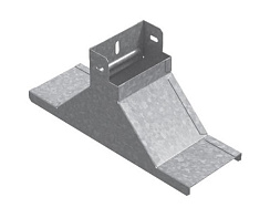 Крышка-ответвитель вертикальный к лотку 300х80, толщ. 1,0 мм, Сендзимир цинк, 086138 | КОВ-300х80-1,0-СЦ |  Ostec