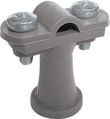 Держатель проводника круглого 6-10 мм серый, высота 38 мм, пластик|91102|Ezetek