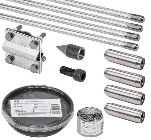 Комплект заземления 6/16 нержавеющая сталь | ZKZ10-20-016-06 | IEK