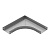 Угол плоский плавный универсальный 90 град. к лотку 300х50 радиус 200 мм, толщ. 1,2 мм, Сендзимир цинк | УПТРП90-300х50-1,2-R200-СЦ | Ostec