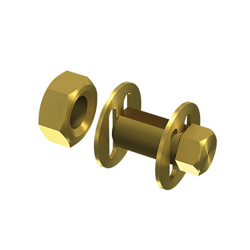 Заземляющая шпилька М10 (комплект), латунь, 060105 | ЗШП-10-Л |  Ostec