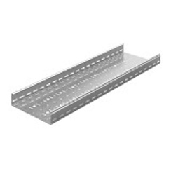 Лоток перфорированный 400х65х3000, толщ. 1,0 мм, Сендзимир цинк | УЛП-400х65х3000-1,0-СЦ | Ostec