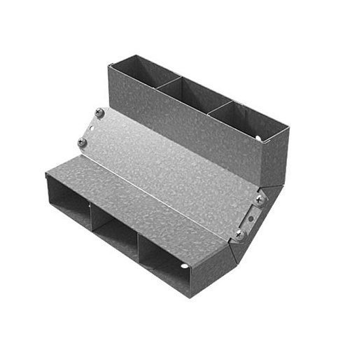 Угол вертикальный внутренний трехканальный 350х48, Сендзимир цинк, 032932 | УВВНТ-350х48-СЦ |  Ostec