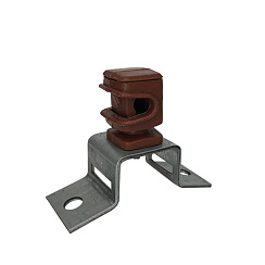 Держатель трубный проводника круглого 6-8 мм высота 16 мм коричневый, пласт. | 70098 |  Ezetek