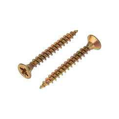 Саморез универсальный 3,5х30мм, желтый цинк, пакет (1000 шт/уп) | 1111-3530-2 | Kranz