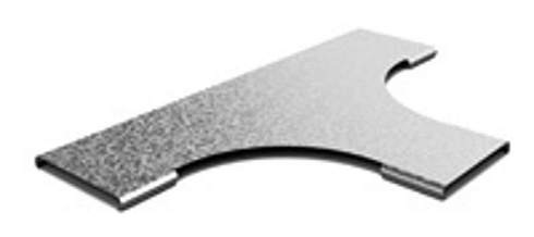 Крышка к Т-отводу плавному к лотку 50, толщ. 0,7 мм, Сендзимир цинк, 021951 | КТТП-50-0,7-R100-СЦ |  Ostec