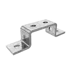 Прямоугольная скоба для двойного СТРАТ-профиля 41х41 мм, толщ. 6,0 мм, гальван. цинк, 876145 | СКП-82х41-6,0-ЭЦ |  Ostec