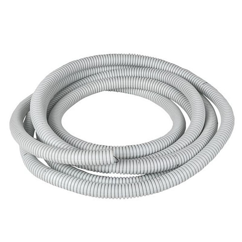 Труба гофр.ПВХ Plast с зондом d25мм (50м) белая EKF | tg-z-25-50-white | EKF