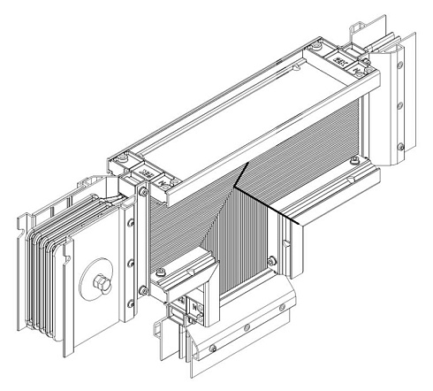 Секц. T-обр. вниз 1600А Al 3L+N+PER IP55 тран. IEK | LB-1600A4-35-F-TD | IEK