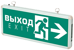 Светильник аварийно-эвакуационный ДСА 502-2 1w 1.2v IP20 "ВЫХОД-EXIT/стрелка " (штрифт нестандарт) | .5035096 | ФАZA