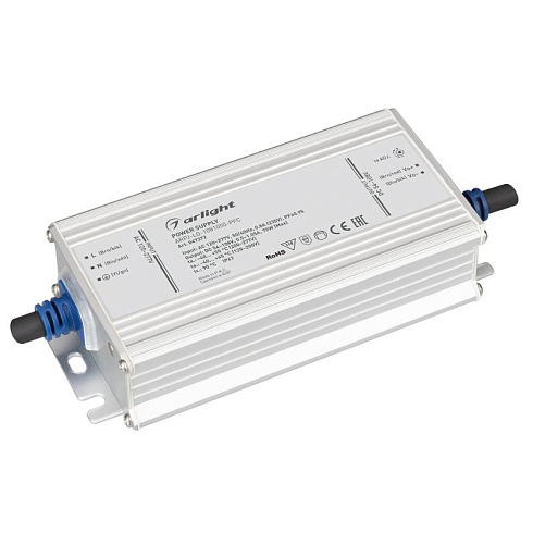 Блок питания ARPJ-LG-1081050-PFC (75W, 54-108V, 0.5-1.05A) (ARL, IP67 Металл, 5 лет) | 047372 | Arlight