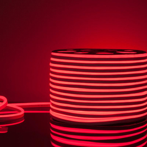 Гибкий неон LS001 220V 9.6W 120Led 2835 IP67 односторонний красный, 100 м | a040595 | Elektrostandard