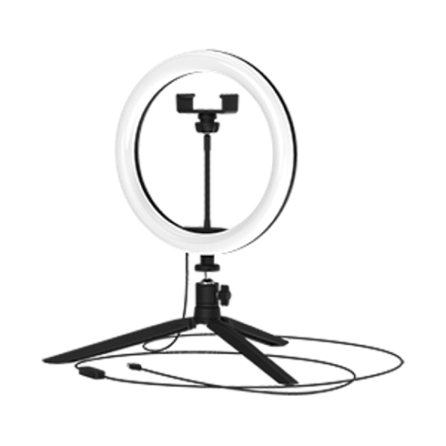 Светильник кольцевой 14W 700lm 3000-6500K 5V USB IP20 260*23мм черный дим пульт LED 1/20 | RL002 | Gauss