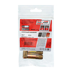 Анкер забиваемый оцинкованный М10 (4 шт) - пакет ( 0,099 кг) | 104674 | Tech-KREP