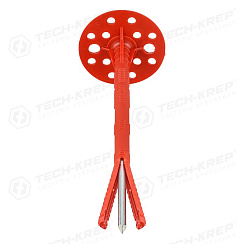 Дюбель для теплоизоляции с мет. гвоздём 10х180 (50 шт) - пакет ( 2,14 кг) | 102050 | Tech-KREP