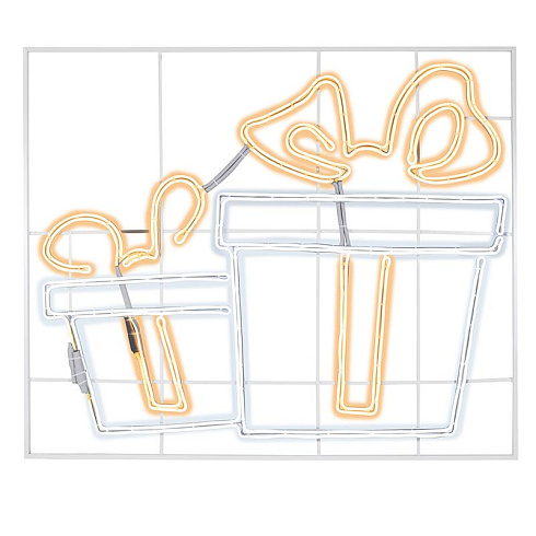 Фигура световая Подарки из гибкого неона 120х120 см, 1680 LED, цвет свечения теплый белый/белый | 501-312 | NEON-NIGHT