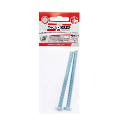 Болт DIN933 с шестигранной головкой оцинк. М8х120 (2 шт) - пакет ( 0,091 кг) | 126506 | Tech-KREP