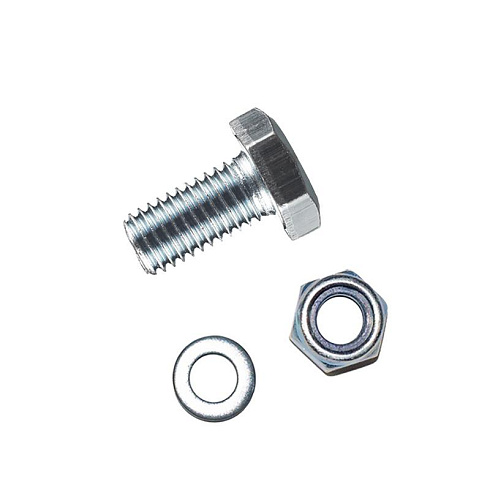 Болт DIN933 с шестигранной головкой оцинк. М8х30 + гайка + шайба (4 шт) - пакет ( 0,089 кг) | 112722 | Tech-KREP