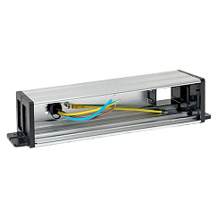 Встраиваемый настольный розеточный блок для крепления под столом, 10 модулей, C-Line, металлик | cl-vnbu-10-s | EKF