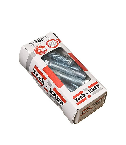 Болт DIN933 с шестигранной головкой оцинк. М14х70 (15 шт) - коробка с ок. Tech-K ( 1,496 кг) | 126534 | Tech-KREP