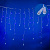 Гирлянда светодиодная "Бахрома" ULD-B3007-200/TTK BLUE-WHITE IP44 3м 200LED син./бел. с эффектом мерцания соединяемая провод прозр. Uniel UL-00007210