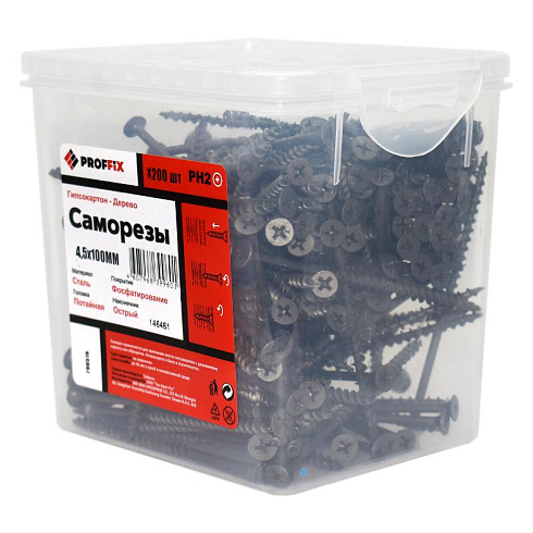 Саморез СГД 4,5х100 усиленный (TWN) (200 шт) - контейнер | 146461 | PROFFIX