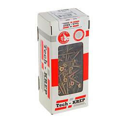 Саморезы универсальные 45х3,5 мм (200 шт) желтые - коробка с окном ( 0,395 кг) | 102237 | Tech-KREP