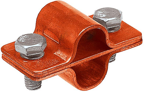 Зажим соединительный пруток — стержень 16 мм параллельный, медь|90552|Ezetek