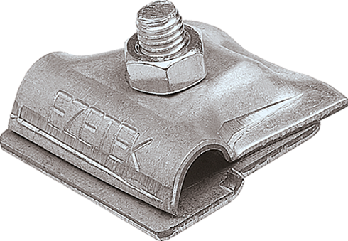 Держатель проводника круглого 6-10 мм для фальца 0.7-3 мм, оцинк.|91092|Ezetek