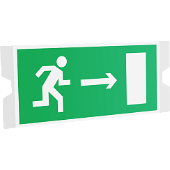 Рассеиватель односторонний ST-46 URAN STANDARD с пиктограммой ПЭУ 002 Выход направо (202х96) | 4502004410 | Световые Технологии