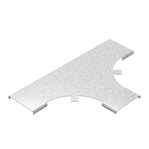 Крышка к Т-отводу плавному универсальному к лотку 500, толщ. 1,0 мм, Сендзимир цинк, 020857 | КТТРП-500-1,0-R100-СЦ |  Ostec