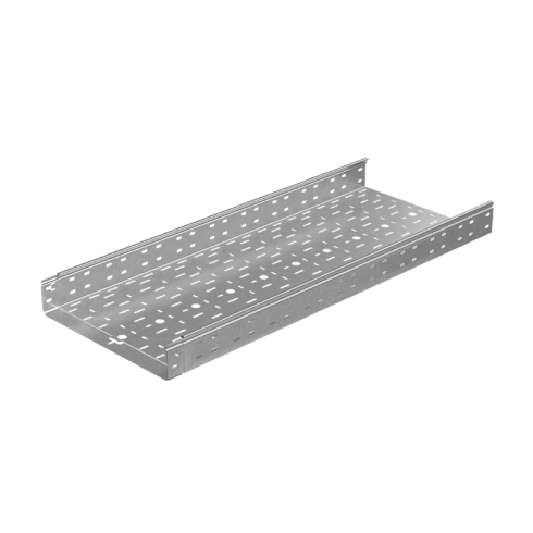 Лоток перф. 80х400х1,0 L3000 мм "Быстрый монтаж ПЛЮС" | LPplus80-400-1.0-3000 |  КМ-профиль