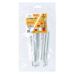 Дюбель фасадн. c шурупом потайн. гол с шлицем TORX 8x140 (4 шт) - пакет | 147668 | Tecfi