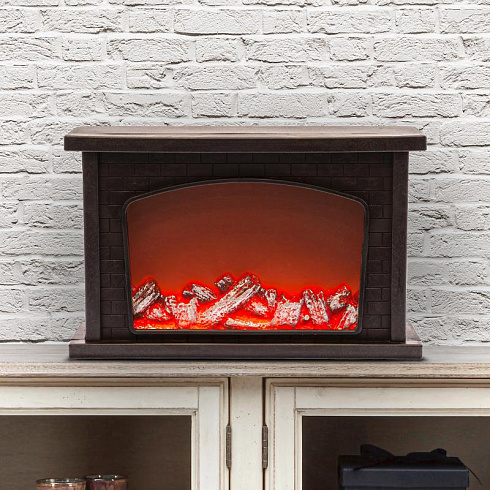 Камин декоративный 33*21 см, ЕGNIK - 06 , 3*AA , USB, IP20 | Б0051947 | ЭРА