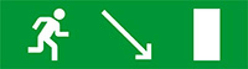 Световой оповещатель охранно-пожарный (табло) SKAT-12 ВЫХ НАПР ВНИЗ | 8504 | Бастион