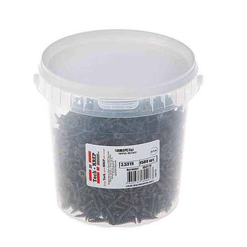 Саморез ШСГМ 3,5х19 (1500 шт) - ведро ( 1,773 кг) | 100110 | Tech-KREP