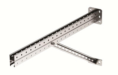 Консоль для тяжелых нагрузок 800мм с укосиной, горячеоцинкованная | BBS4180HDZ | DKC