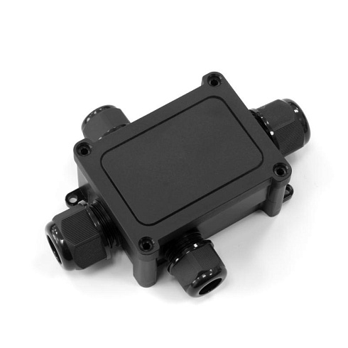 Распределительная коробка 4-вводная IP68 ПА66 40А 450В d5-14 мм 135х96х42 черная | PR08.13149 | Промрукав