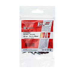 Саморез ШСММ 4,2х16 т.кр. KP RAL 3005 (20 шт) - пакет ( 0,036 кг) | 125489 | Tech-KREP