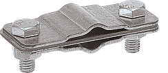 Зажим соединительный полоса/пруток — полоса/пруток параллельный, оцинк.|90557|Ezetek