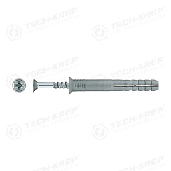 Дюбель-гвоздь 8х60 пот. манжета (полипропилен) (75 шт) - ведро ( 0,629 кг) | 104744 | Tech-KREP