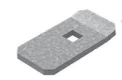 Прижим лестничного лотка ЛКР, толщ. 4,0 мм, гальван. цинк, 841302 | ПЛКР-4,0-ЭЦ |  Ostec