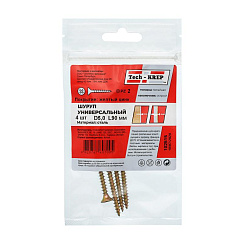 Саморез ШУж 5,0х90 пот. гол. (4 шт) - пакет ( 0,031 кг) | 102515 | Tech-KREP